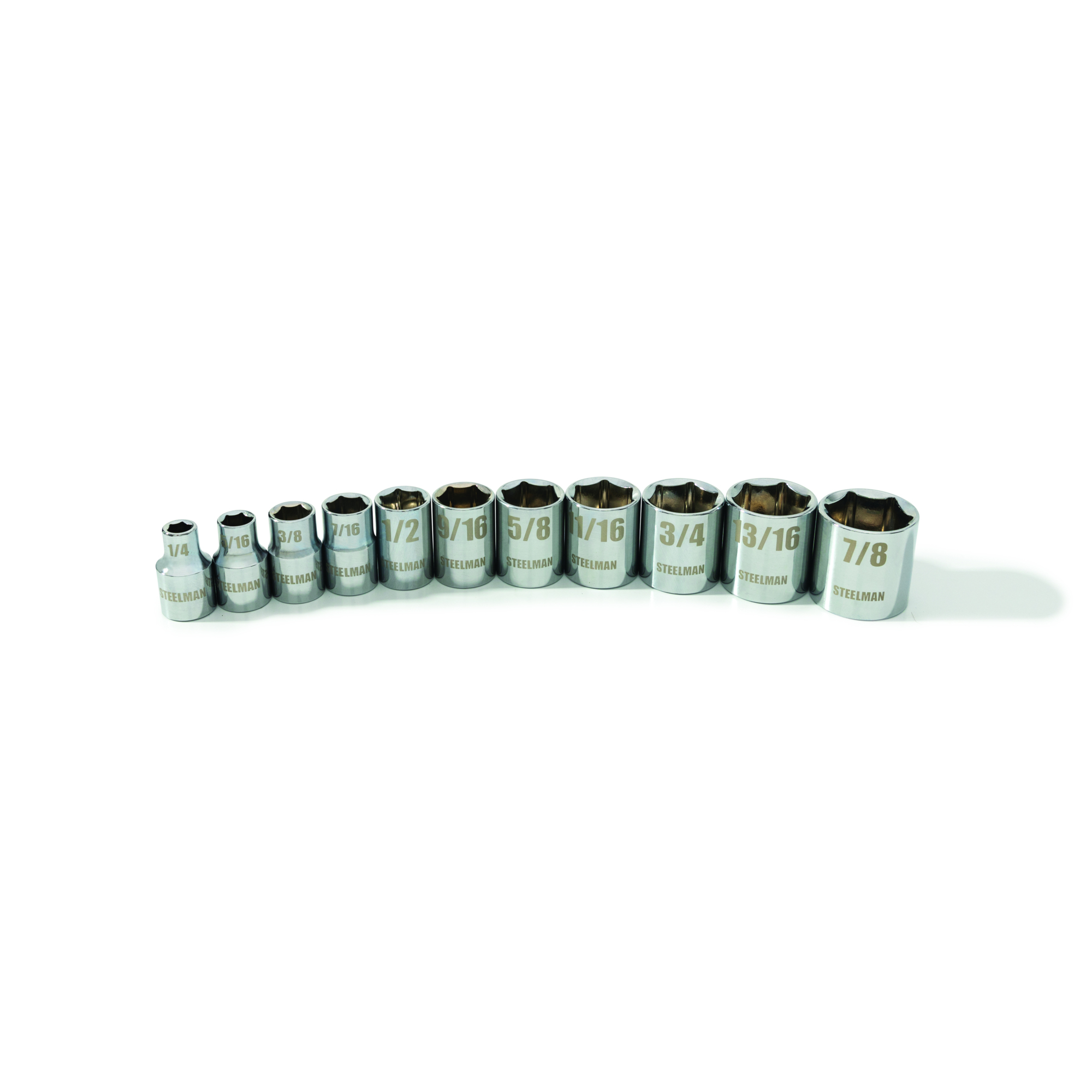 STEELMAN 11-Piece 3/8-Inch Drive 6-Point SAE Socket Set, Model# 78531